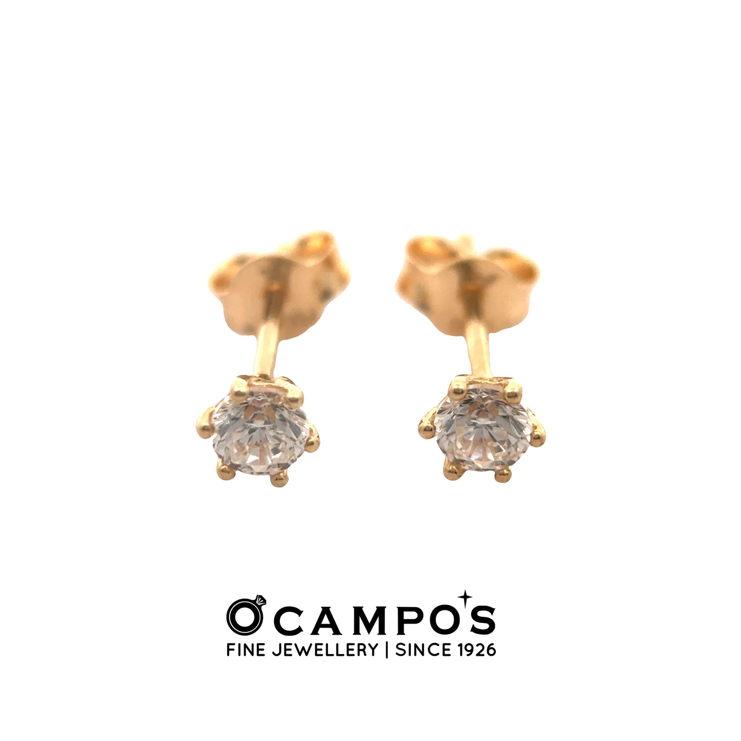 Elea 18 Karat Yellow Gold Stud Earring
