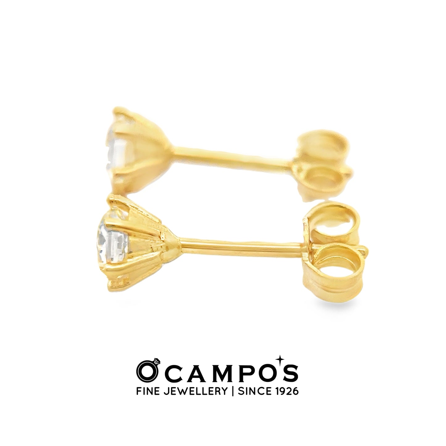 Evadne 18 Karat Yellow Gold Stud Earring