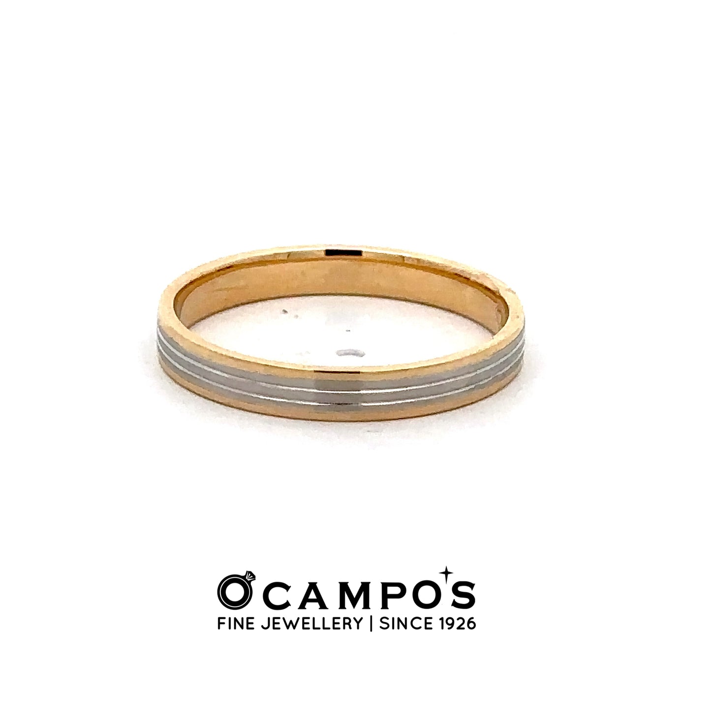 Irida 18 Karat Yellow Gold Platinum With Plain Matt S-7.5