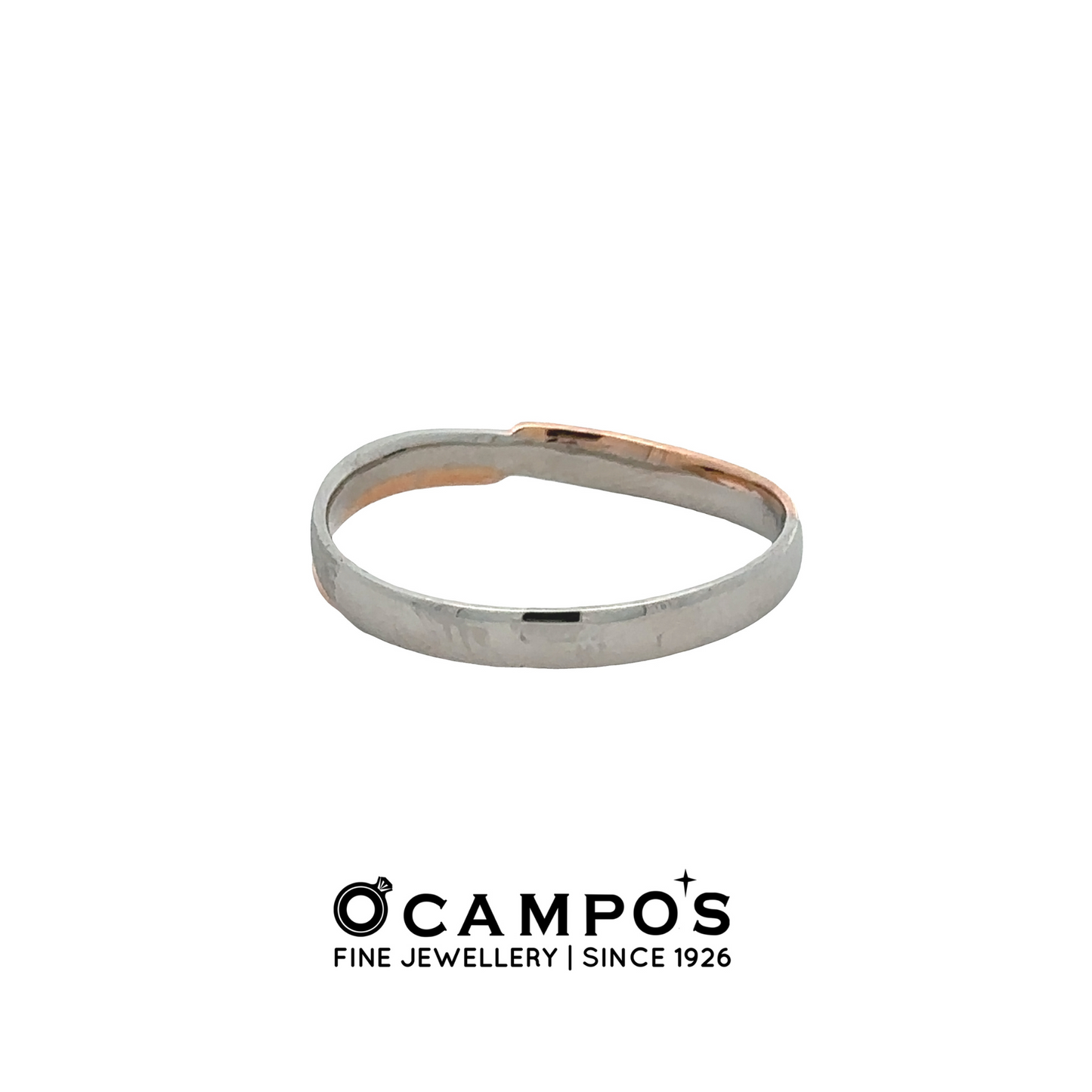 Amaretta 18 Karat 2 Tone With Platinum Wedding Ring Size 8