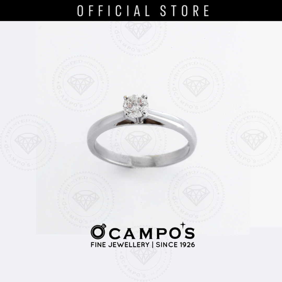 Amada 14K White Gold Engagement Rings with Diamond Philippines Ocampo's Fine Jewellery