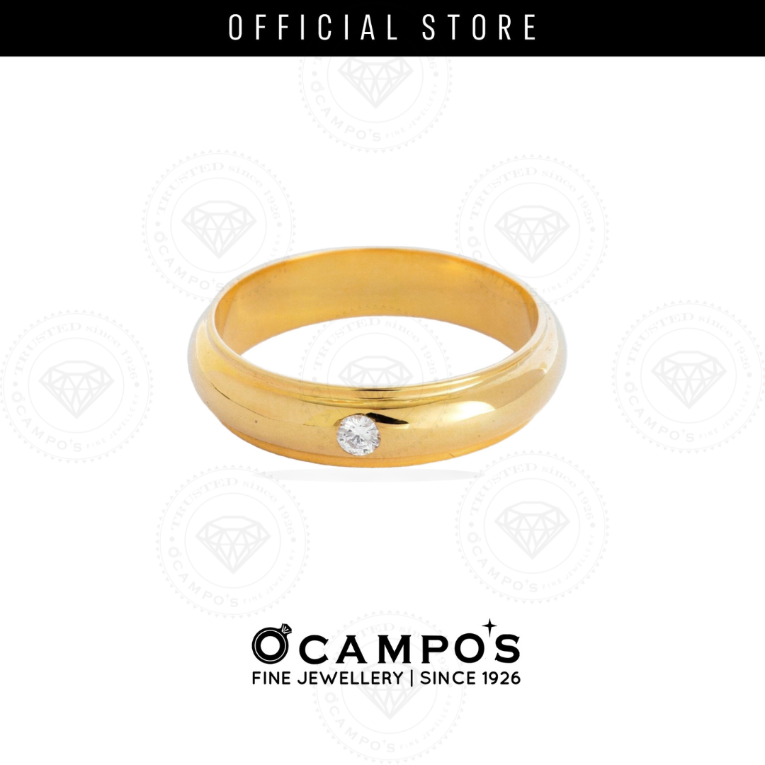 Amore 14K Yellow Gold Wedding Rings with Diamiond Philippines Ocampo's Fine Jewellery