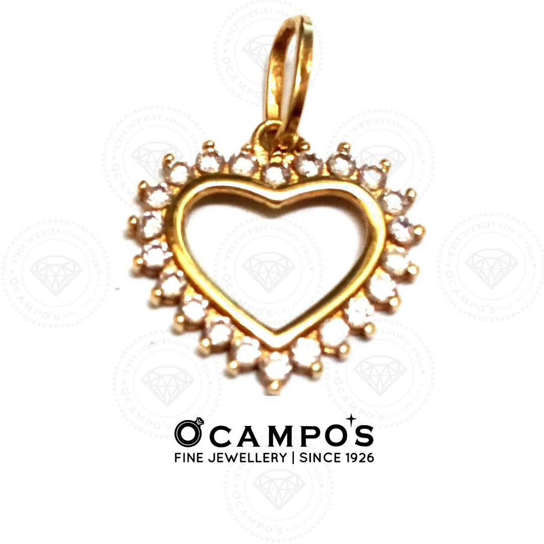 Yellow Gold Heart Pendant SZ 14K