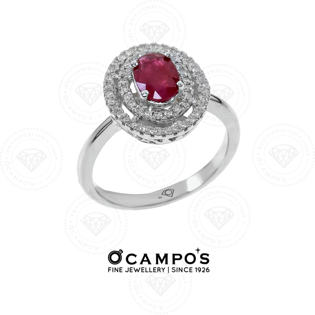 Ruby Celeste Ring - White Gold