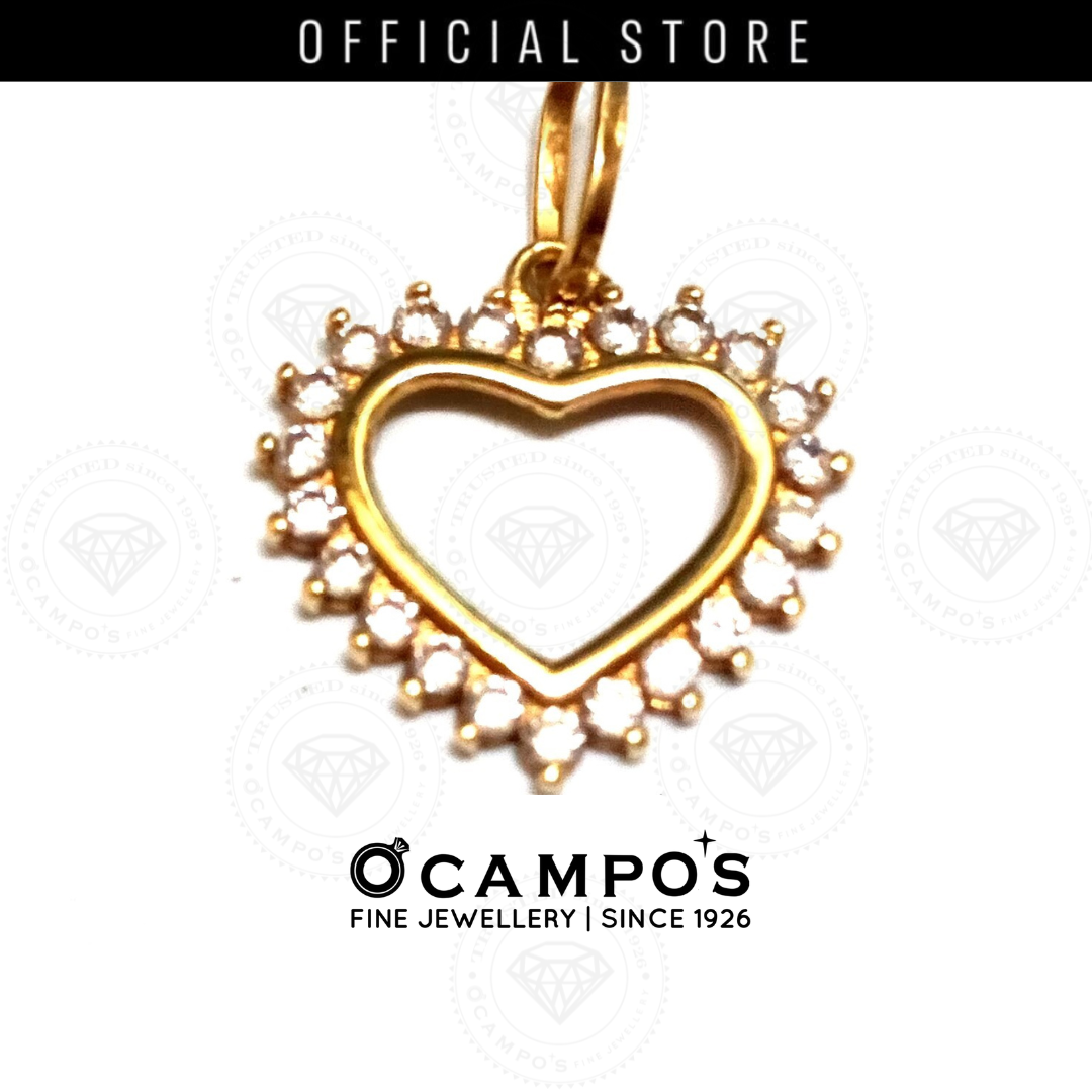 Yellow Gold Heart Pendant SZ 14K