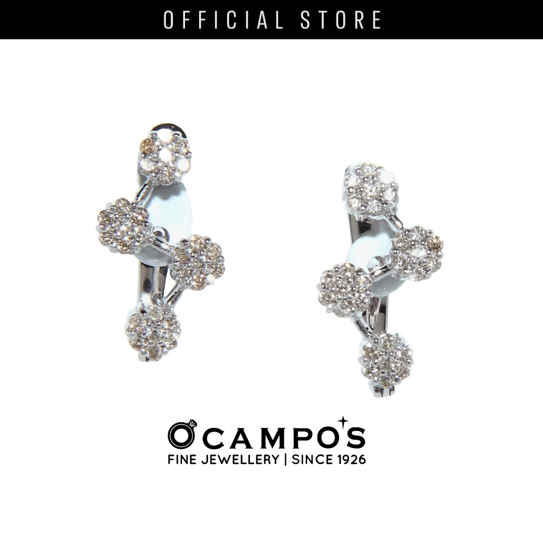Azalea Diamond Earrings - White Gold