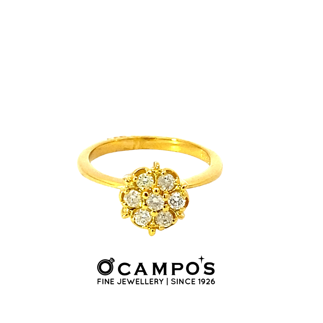 Rosa Diamond Ring - Yellow Gold