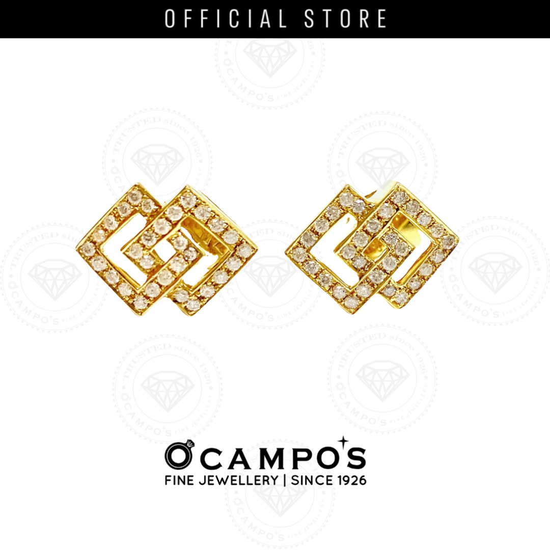 Audrey Diamond Earrings - Yellow Gold