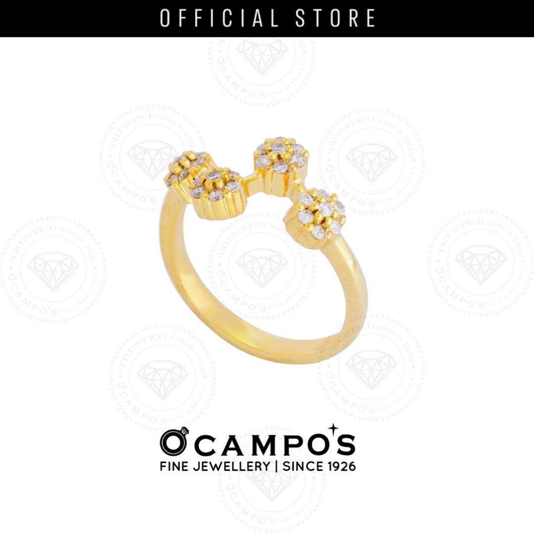 Azalea Diamond Ring - Yellow Gold