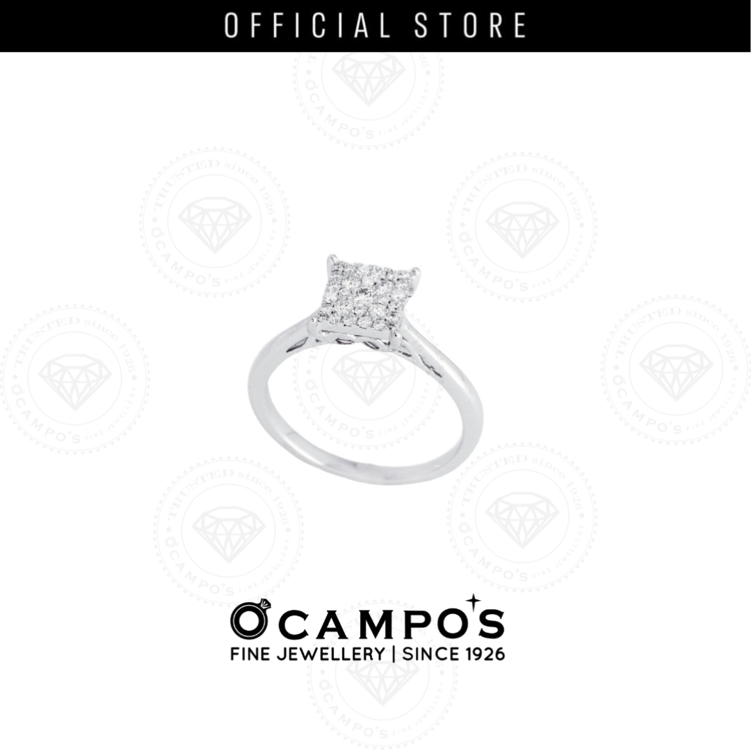 Duchess Illusion Diamond Ring - White Gold