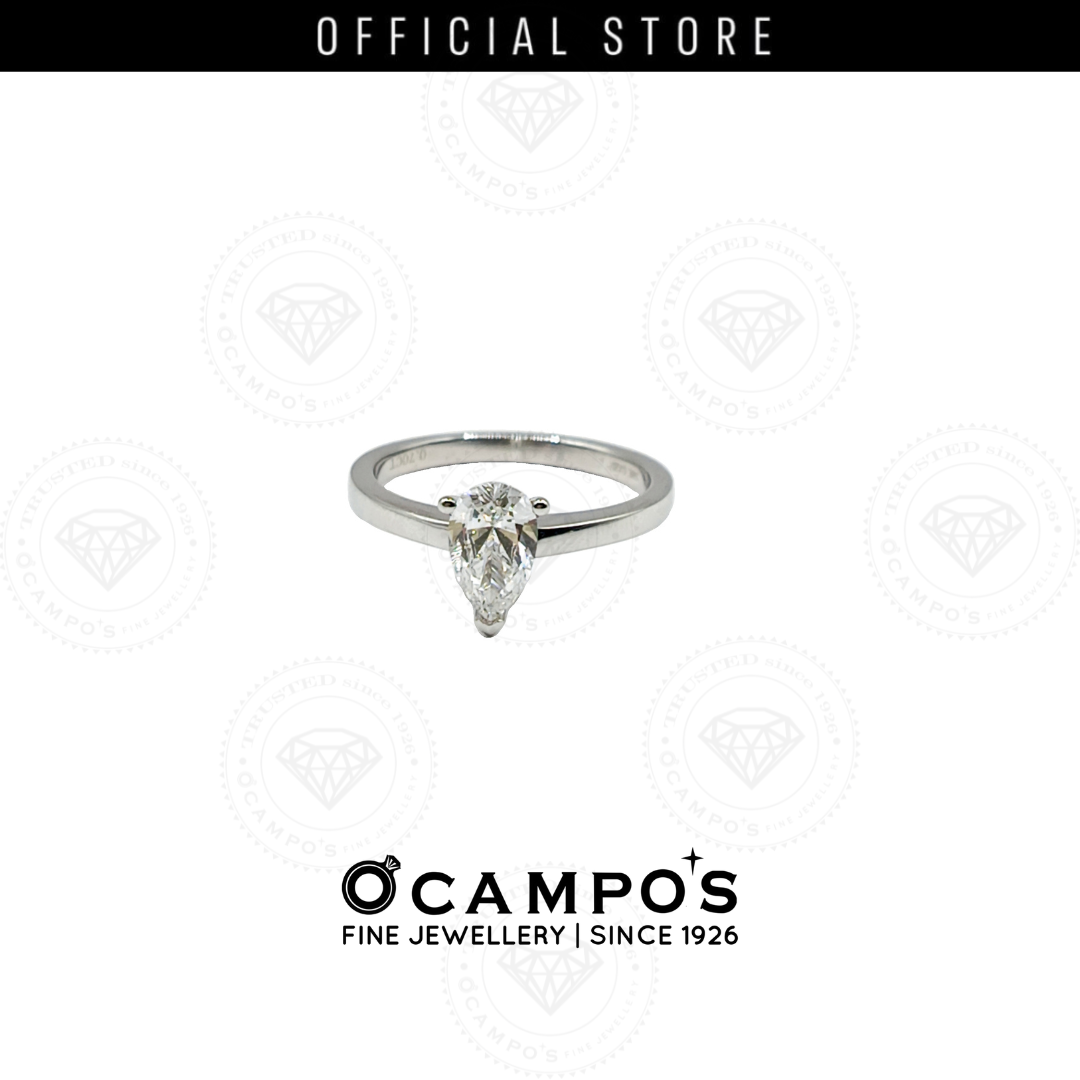 Olive Pear cut Lab-grown Engagement Ring
