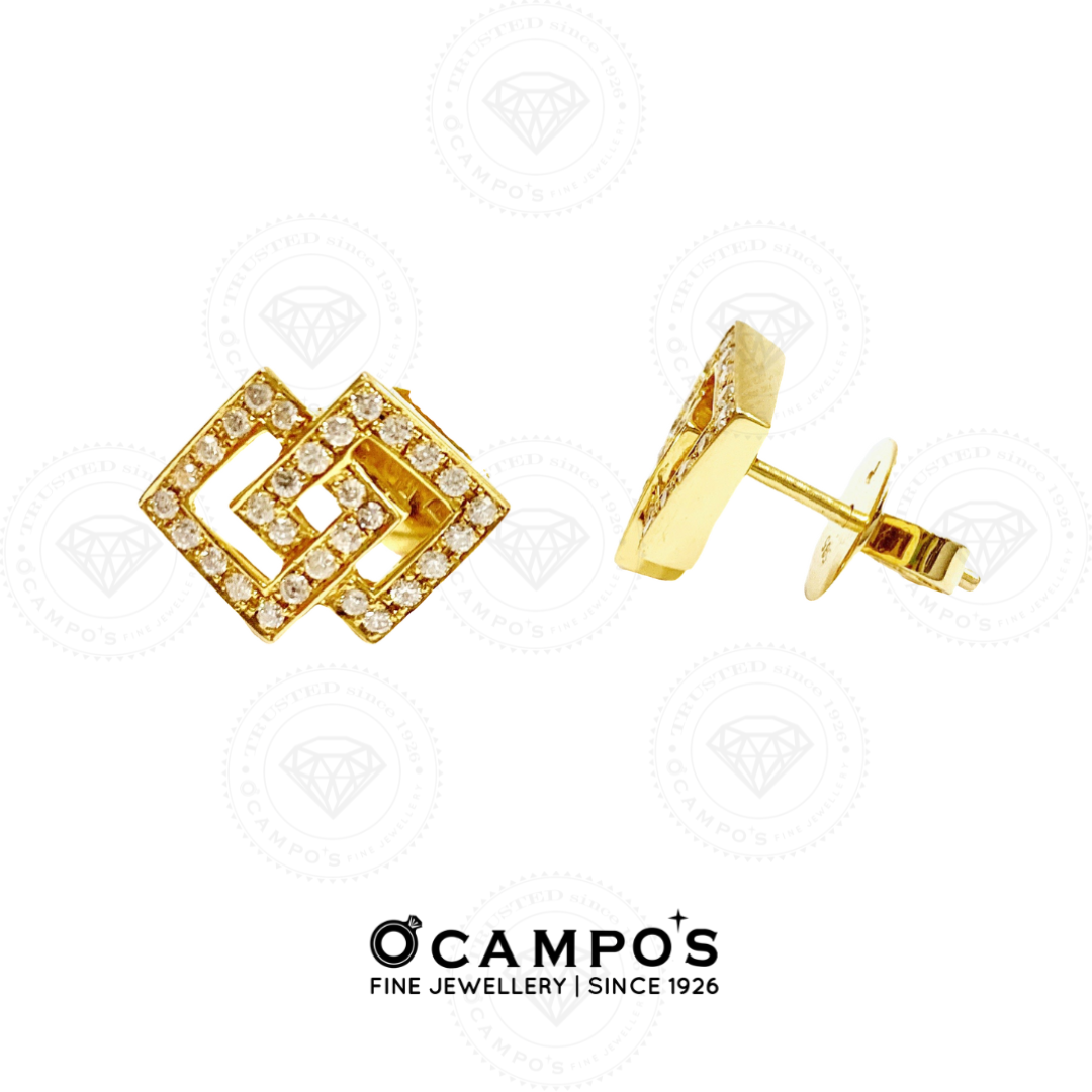 Audrey Diamond Earrings - Yellow Gold
