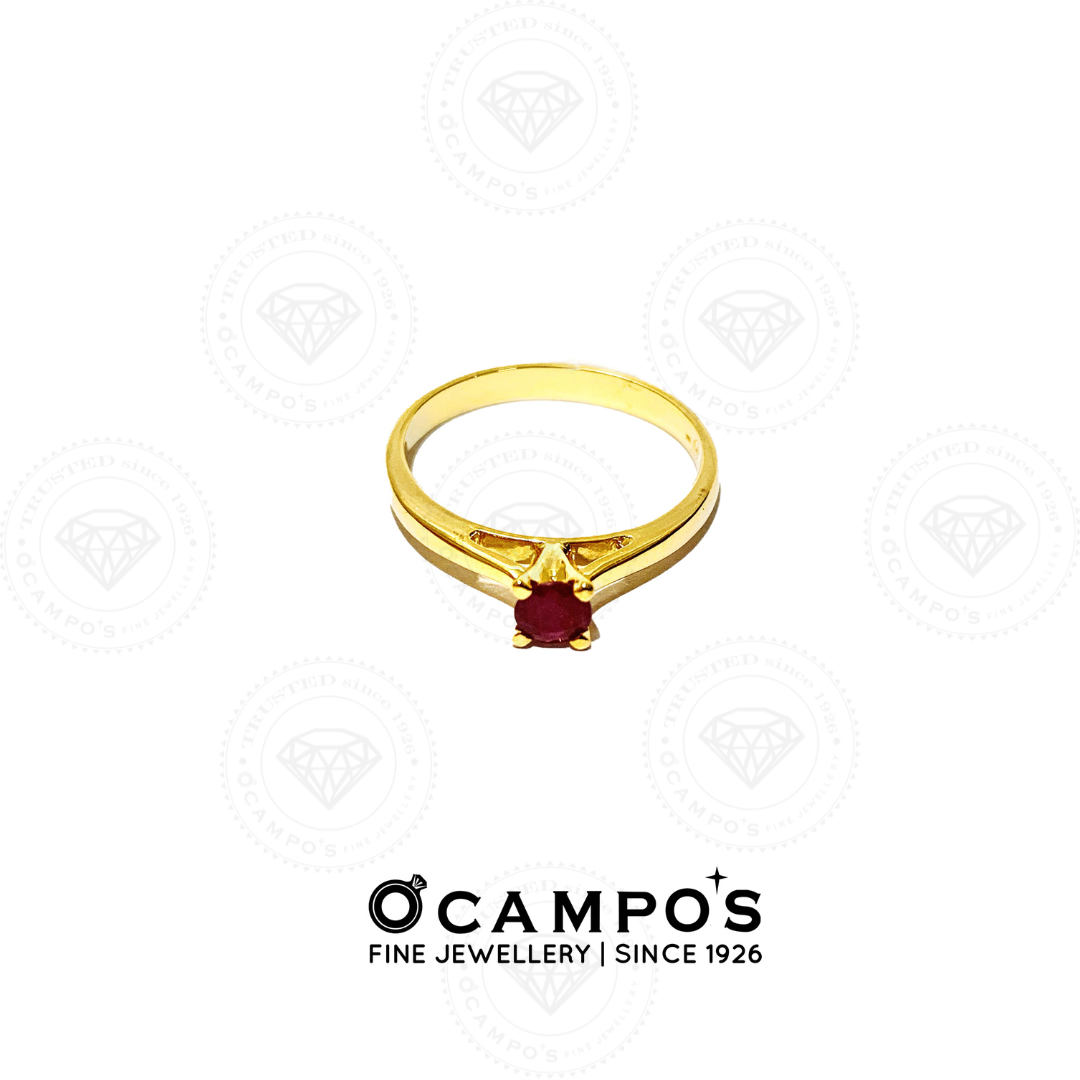 RUBY YELLOW GOLD RING