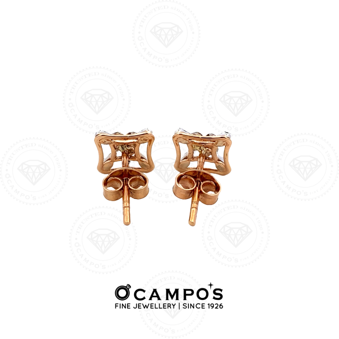 STELLAR TWO-TONED STUD EARRINGS