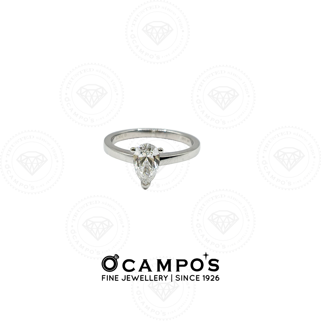 Olive Pear cut Lab-grown Engagement Ring