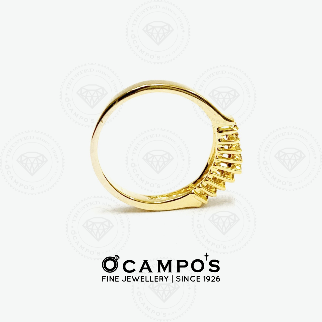 Cleo Pyramid Diamond Ring - Yellow Gold
