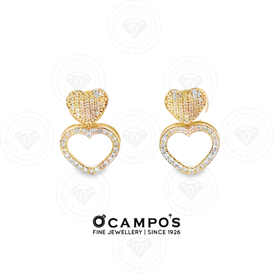 Pia Heart Detachable Earrings