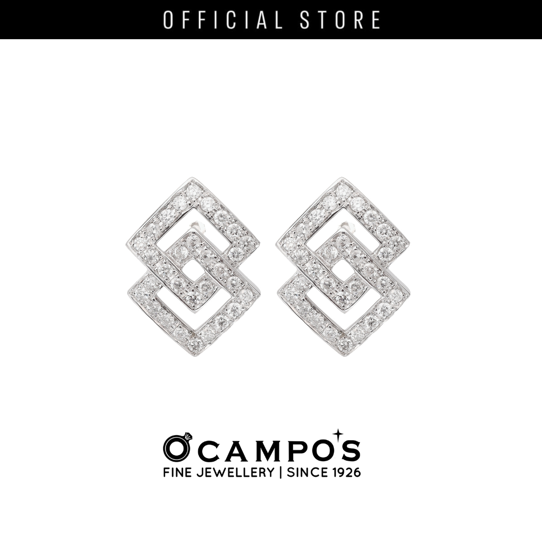 Audrey Diamond Earrings- White Gold