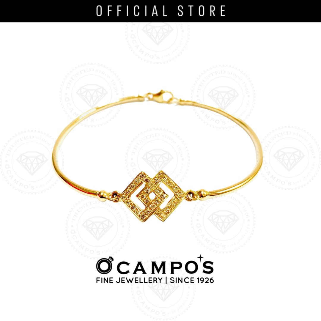 Audrey Diamond Bangle - Yellow Gold