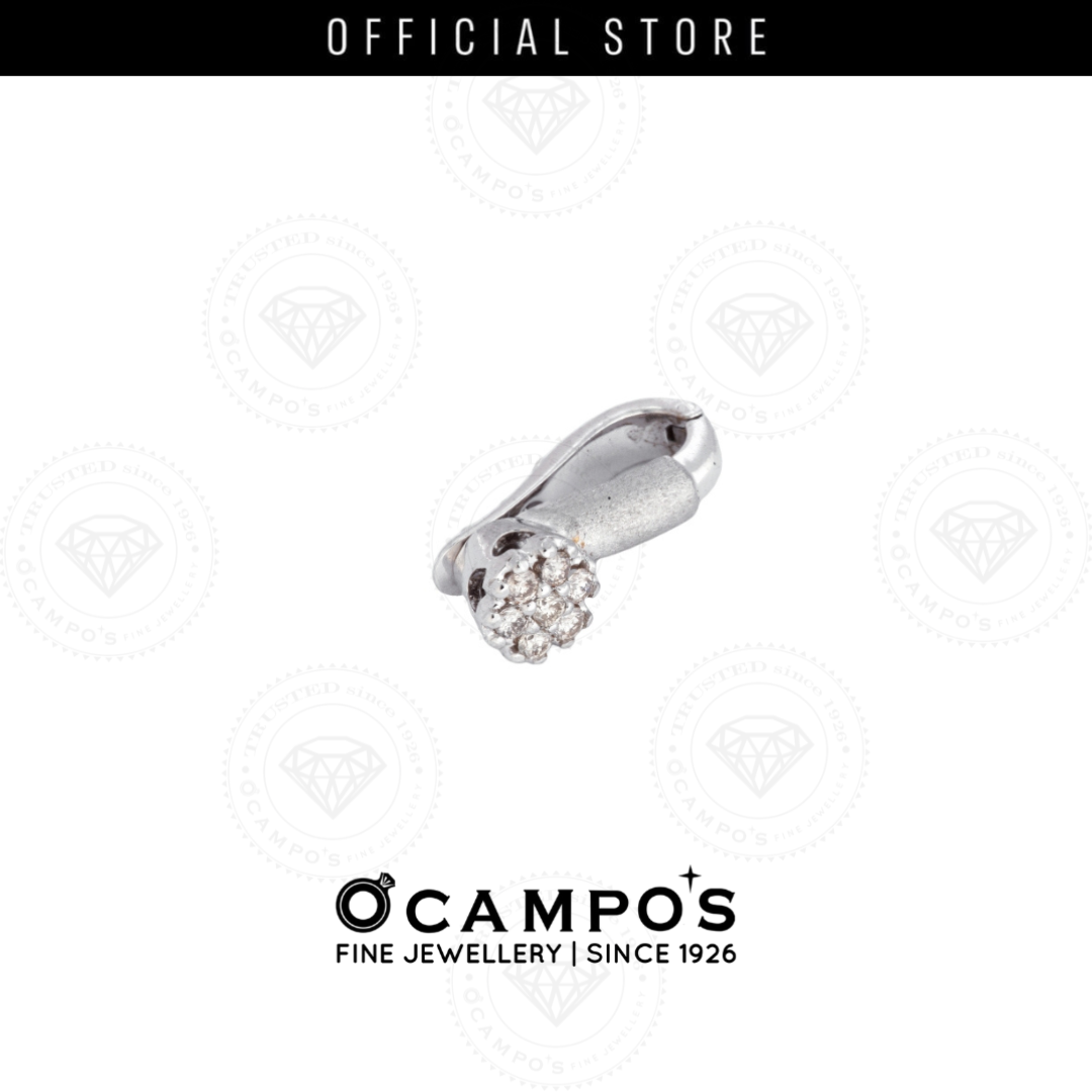 Dahlia Diamond Pendant - White Gold