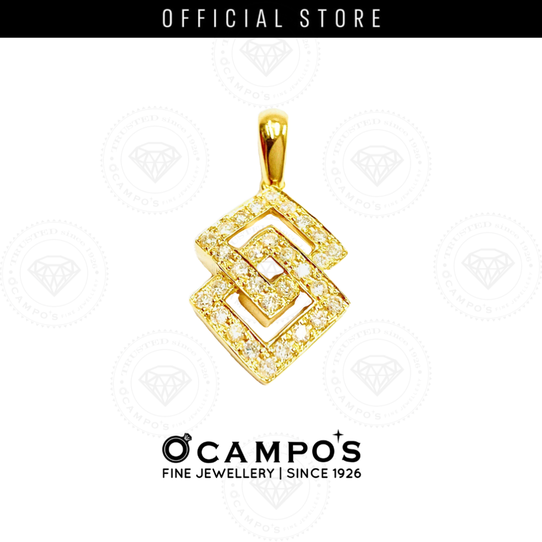 Audrey Diamond Pendant - Yellow Gold