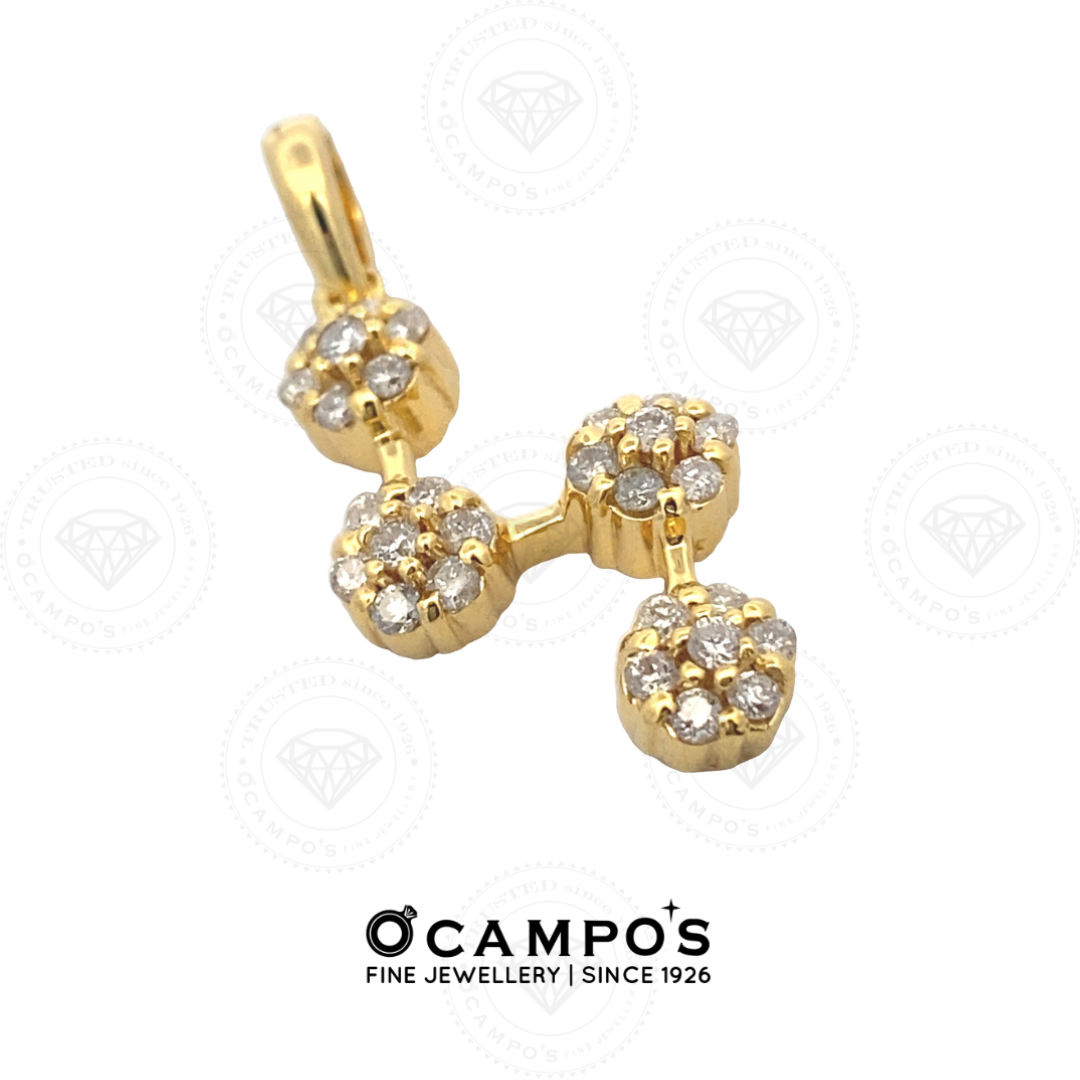 Azalea Diamond Pendant - Yellow Gold