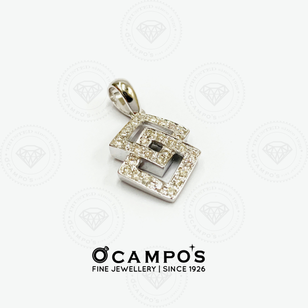 Audrey Diamond Pendant - White Gold