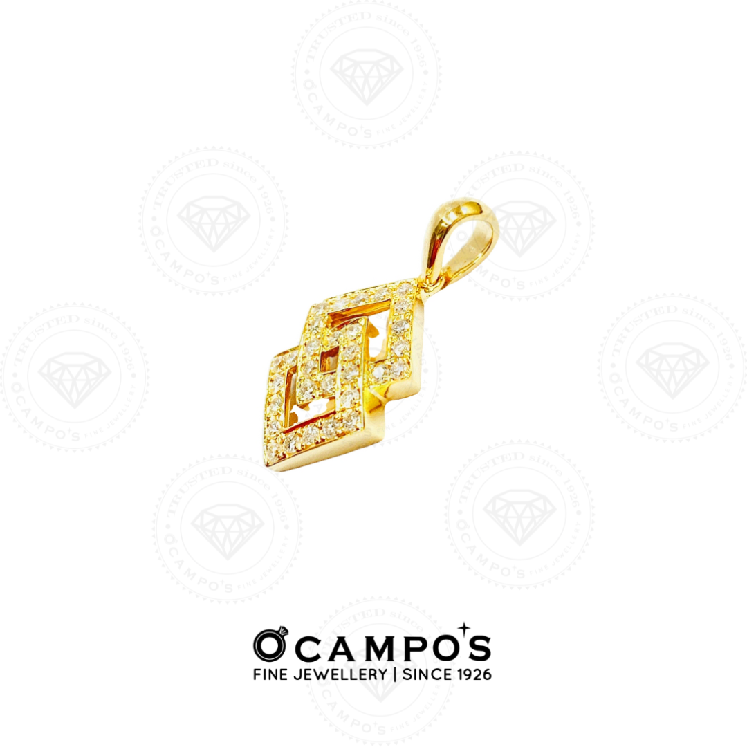 Audrey Diamond Pendant - Yellow Gold