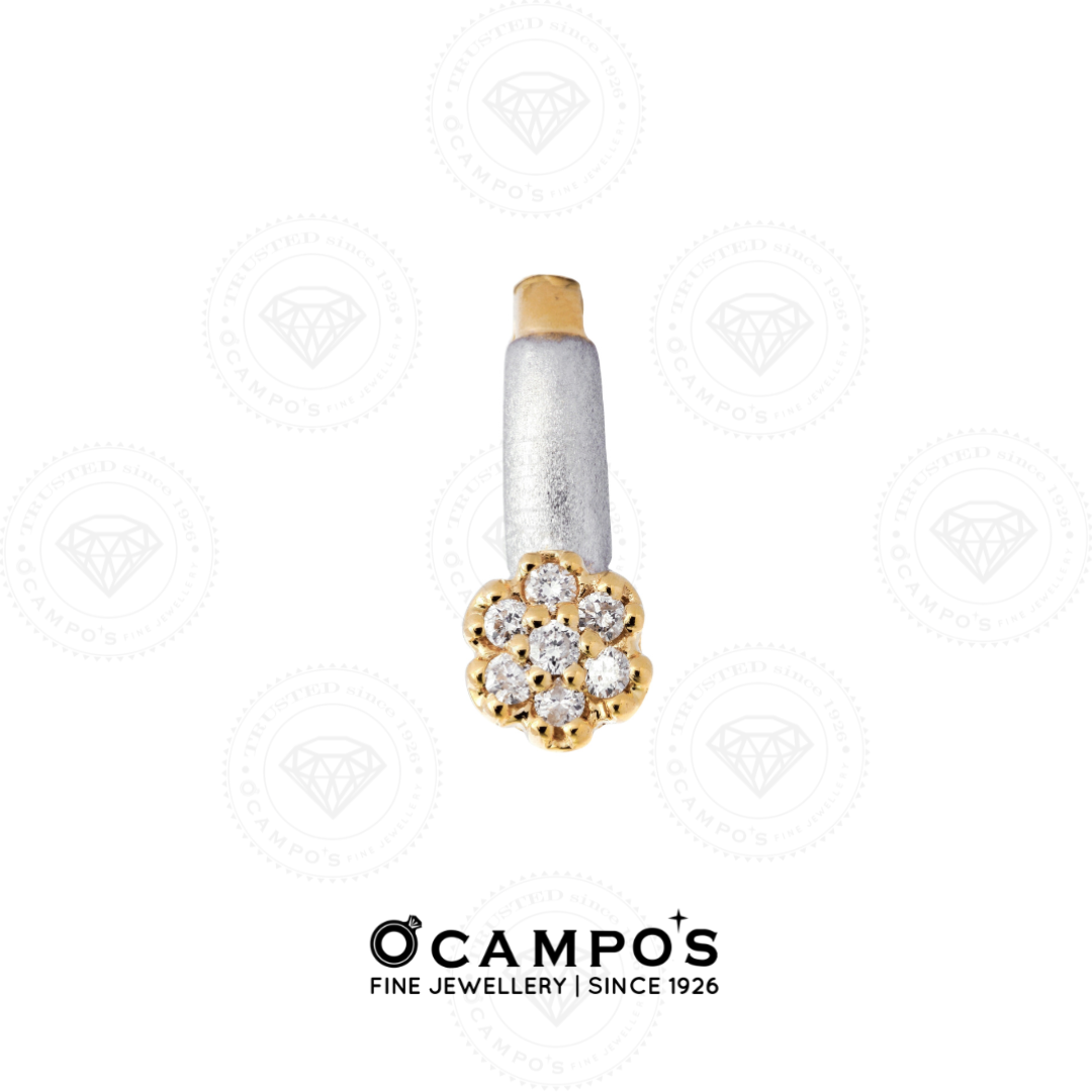 Dahlia Diamond Pendant - Yellow Gold