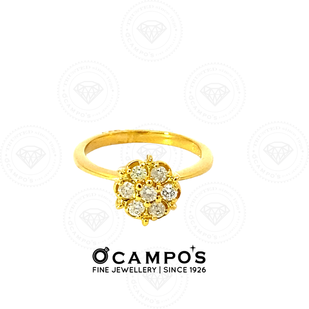 Rosa Diamond Ring - Yellow Gold