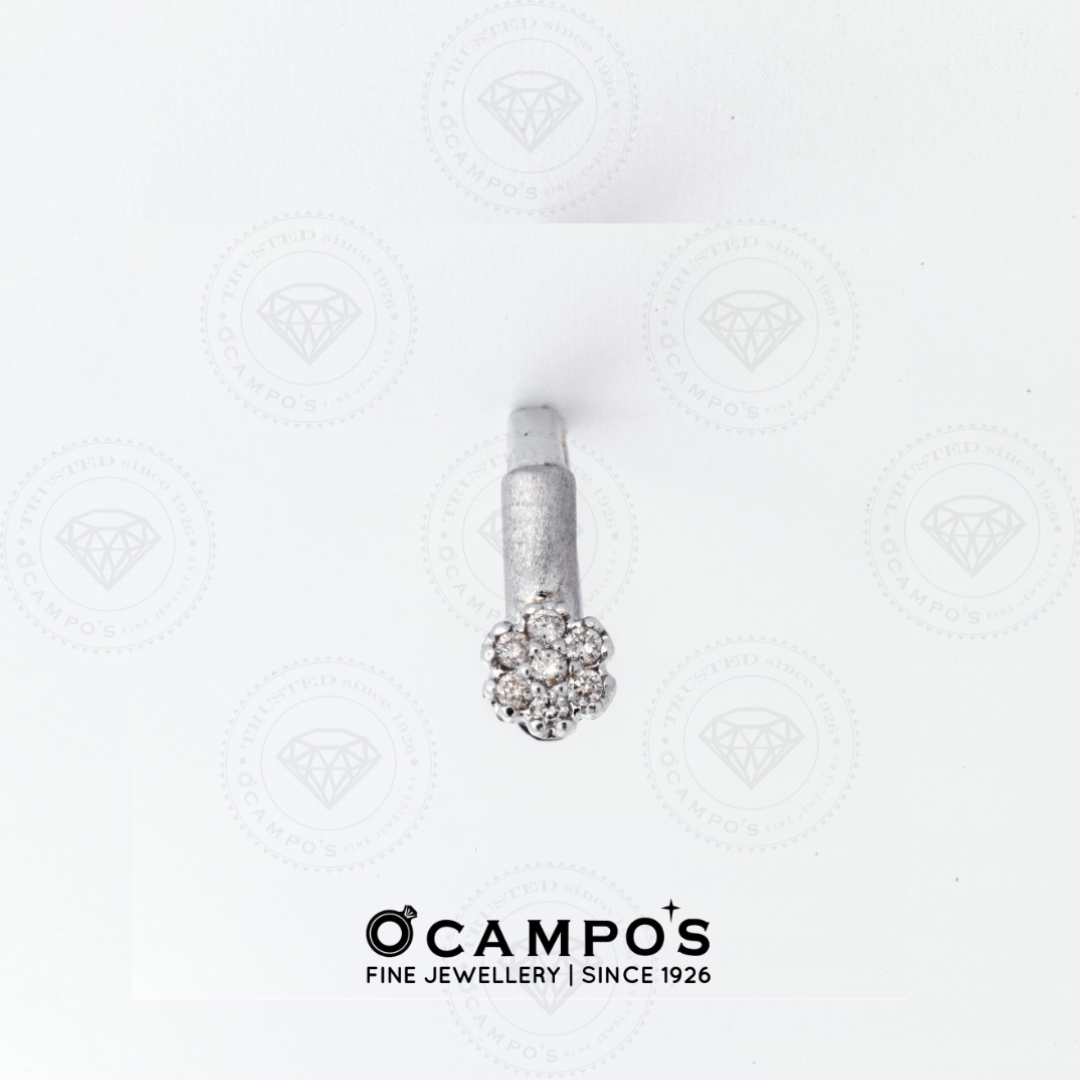 Dahlia Diamond Pendant - White Gold