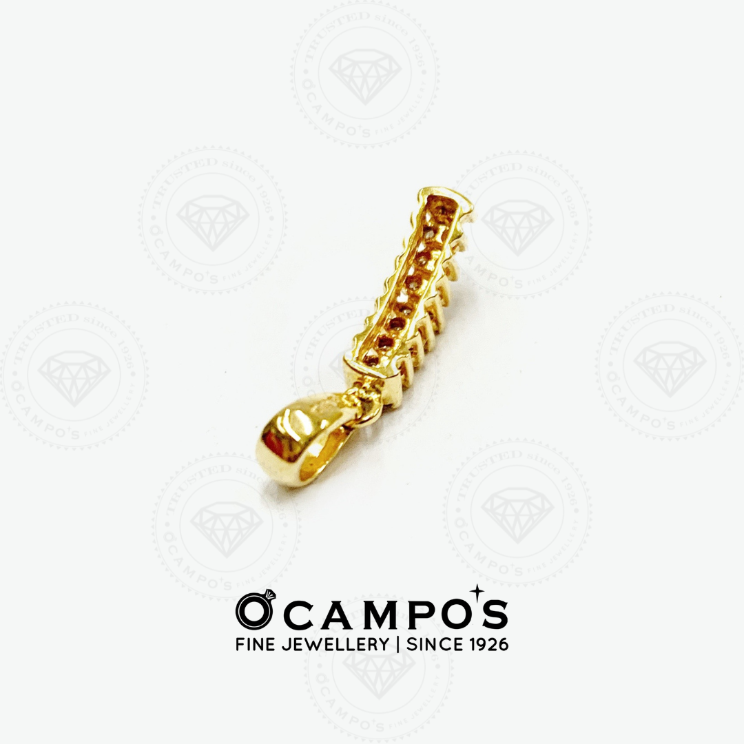 Cleo Pyramid Diamond Pendant - Yellow Gold