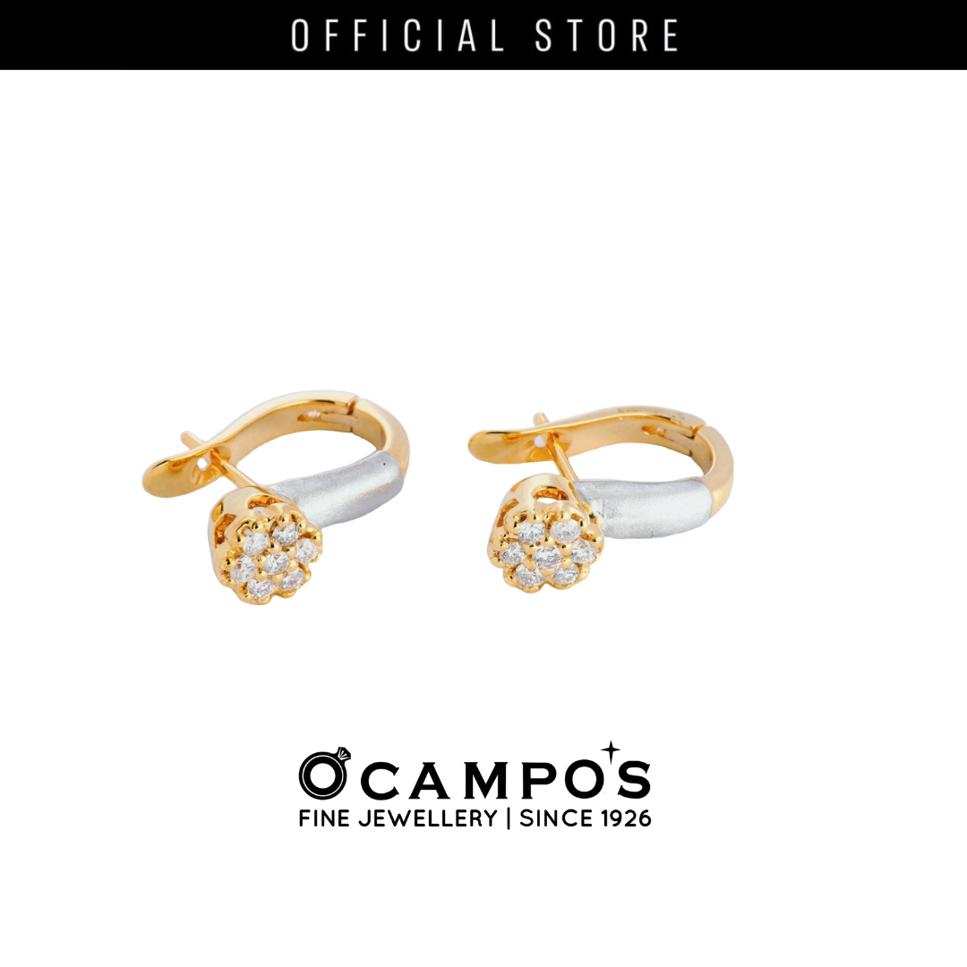 Dahlia Diamond Earrings- Yellow Gold