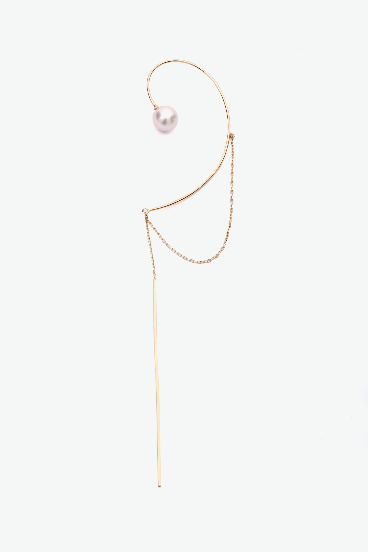 Chieko 10k Yellow Gold Dangling Ear Cuff | Ocampo's Fine Jewellery