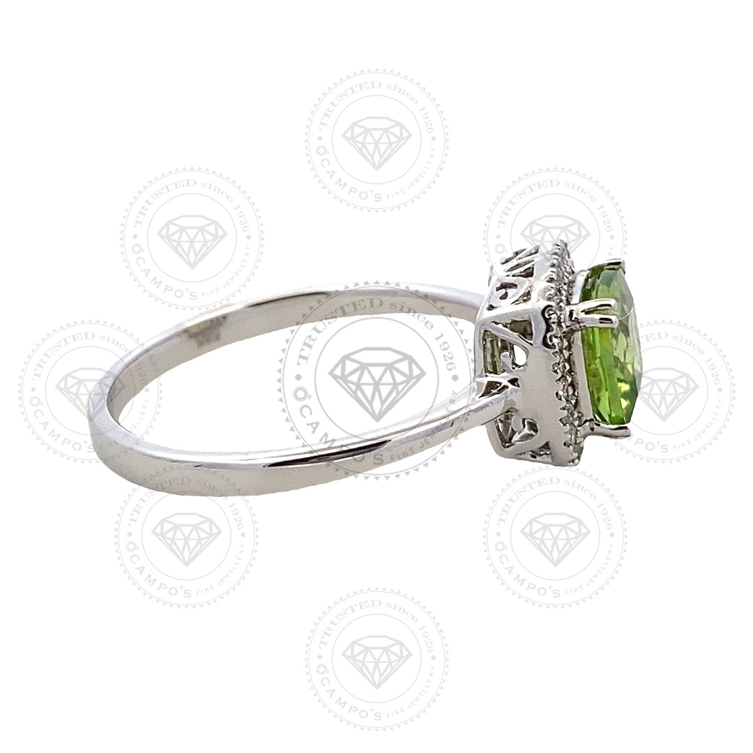 BRIANA CUSHION PERIDOT RING