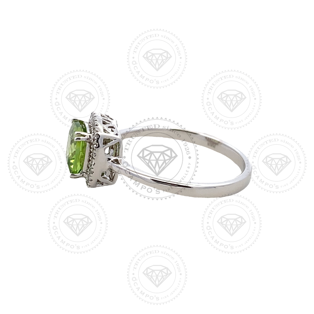 BRIANA CUSHION PERIDOT RING