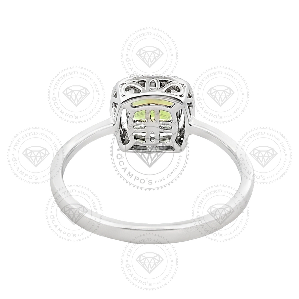 BRIANA CUSHION PERIDOT RING