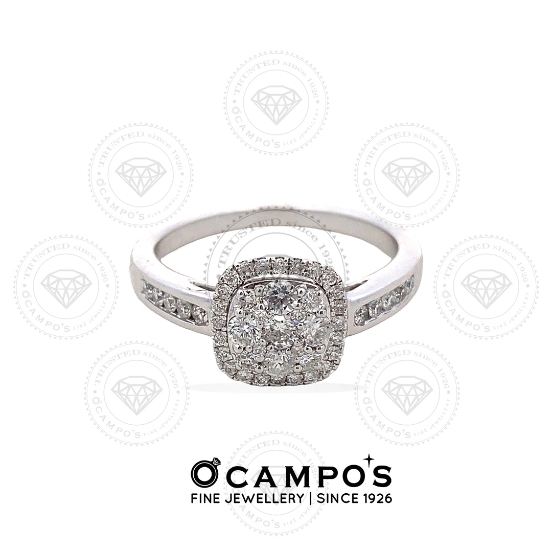 ELVA LADYS RING 14KARAT WHITE GOLD