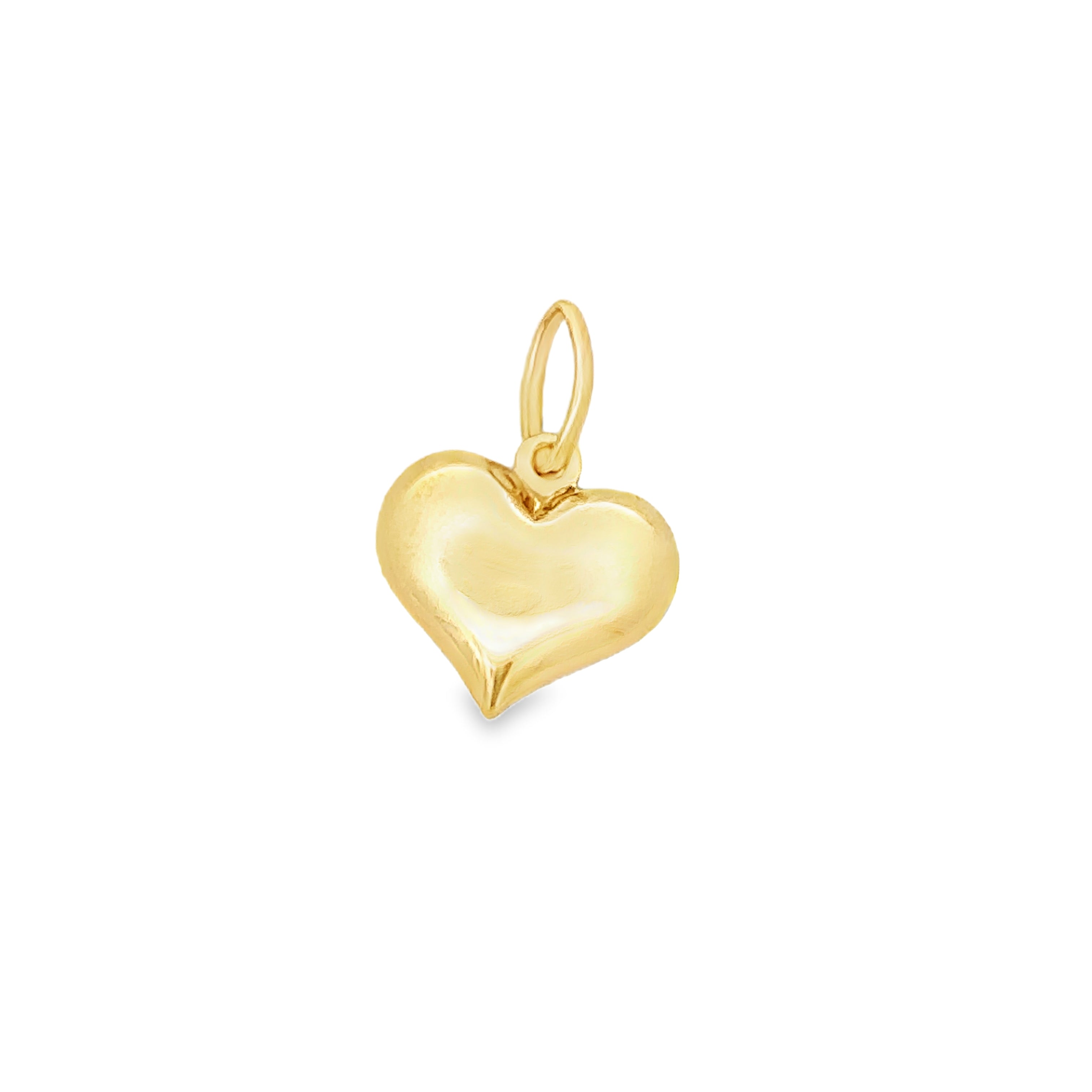 Orlianne Yellow Gold Pop Heart Pendant Diamond Cut