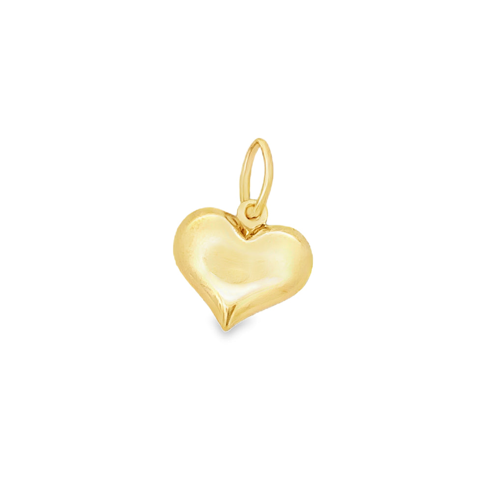 Orlianne Yellow Gold Pop Heart Pendant Diamond Cut
