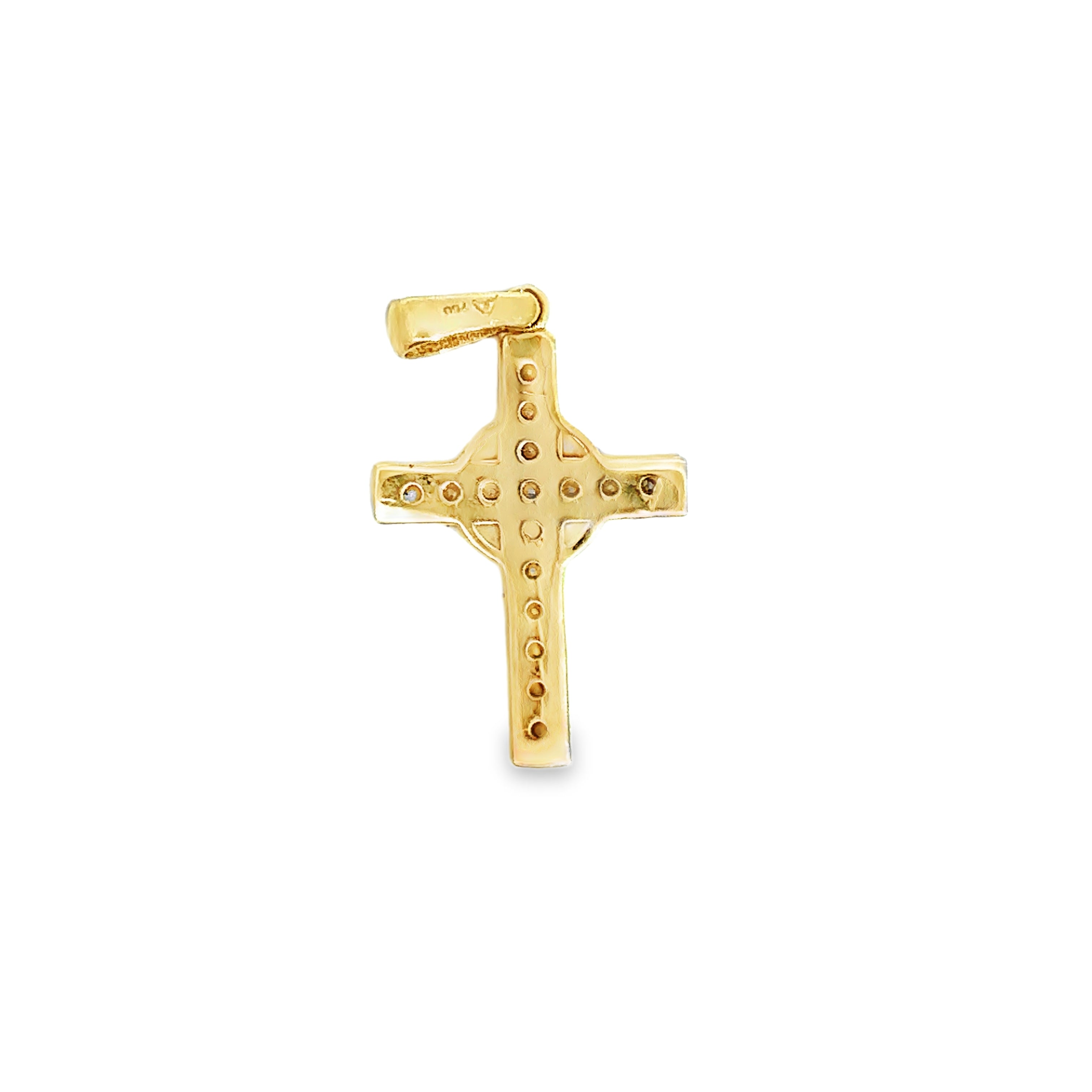 Dravelle Yellow Gold Cross Pendant