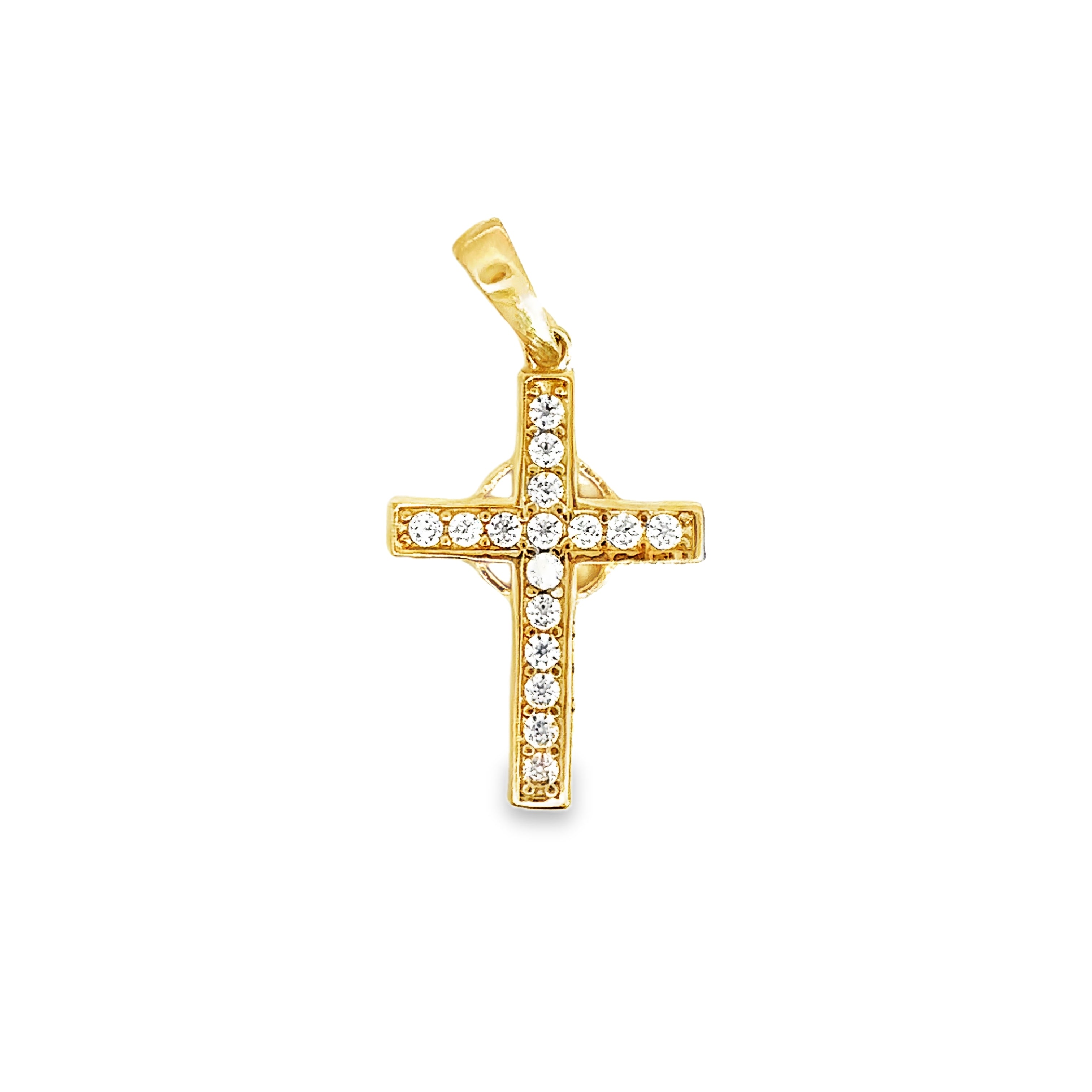 Dravelle Yellow Gold Cross Pendant