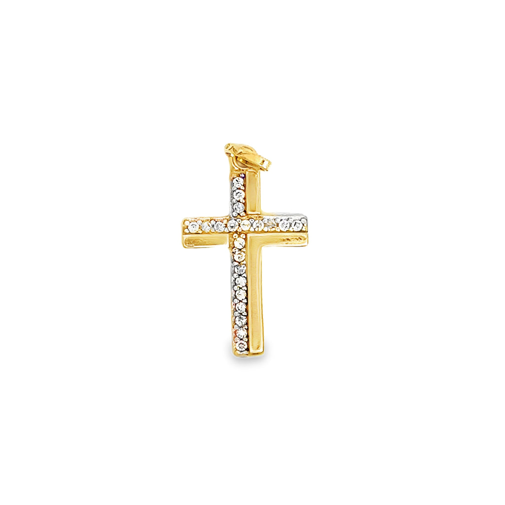 Elverra Yellow Gold Cross Pendant