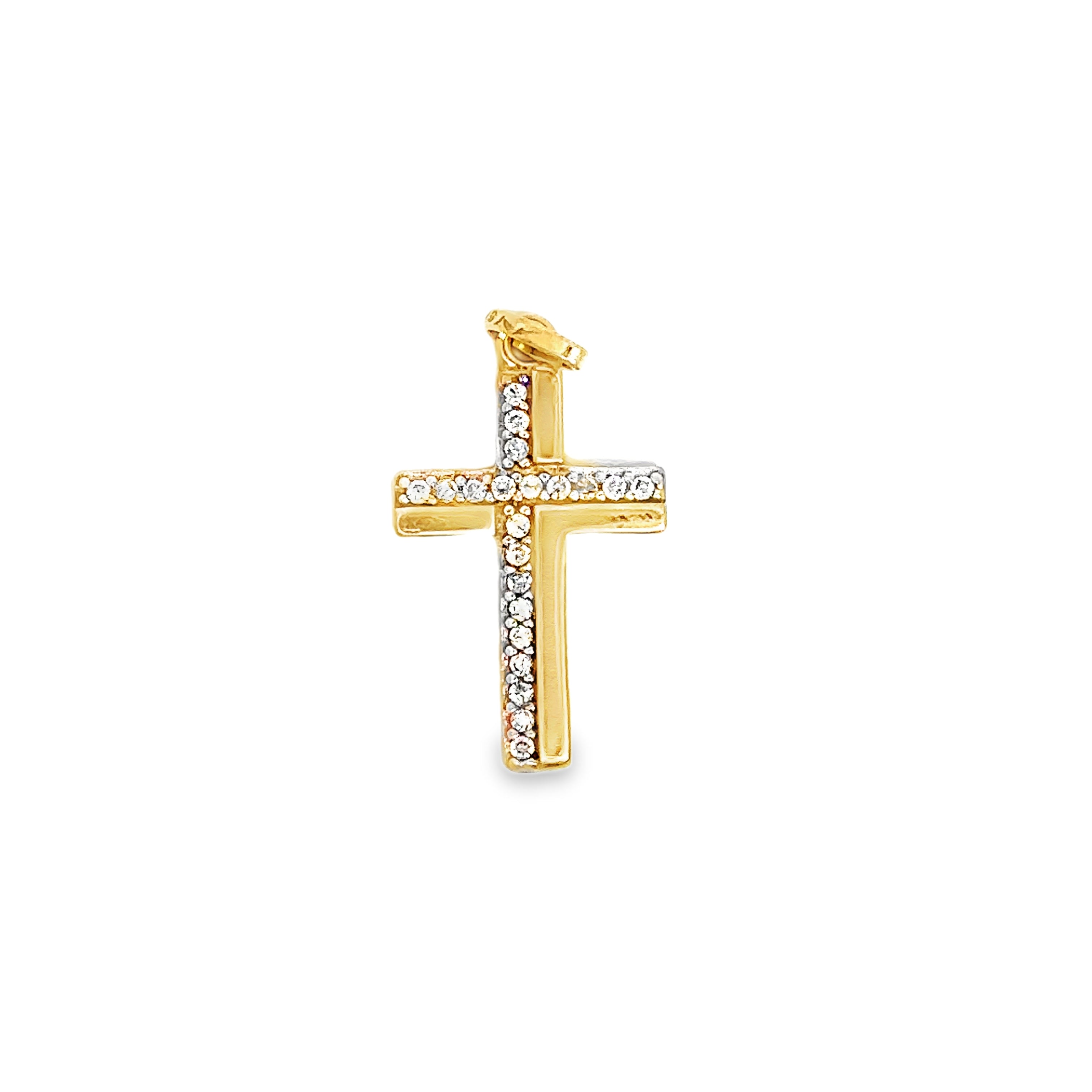 Elverra Yellow Gold Cross Pendant