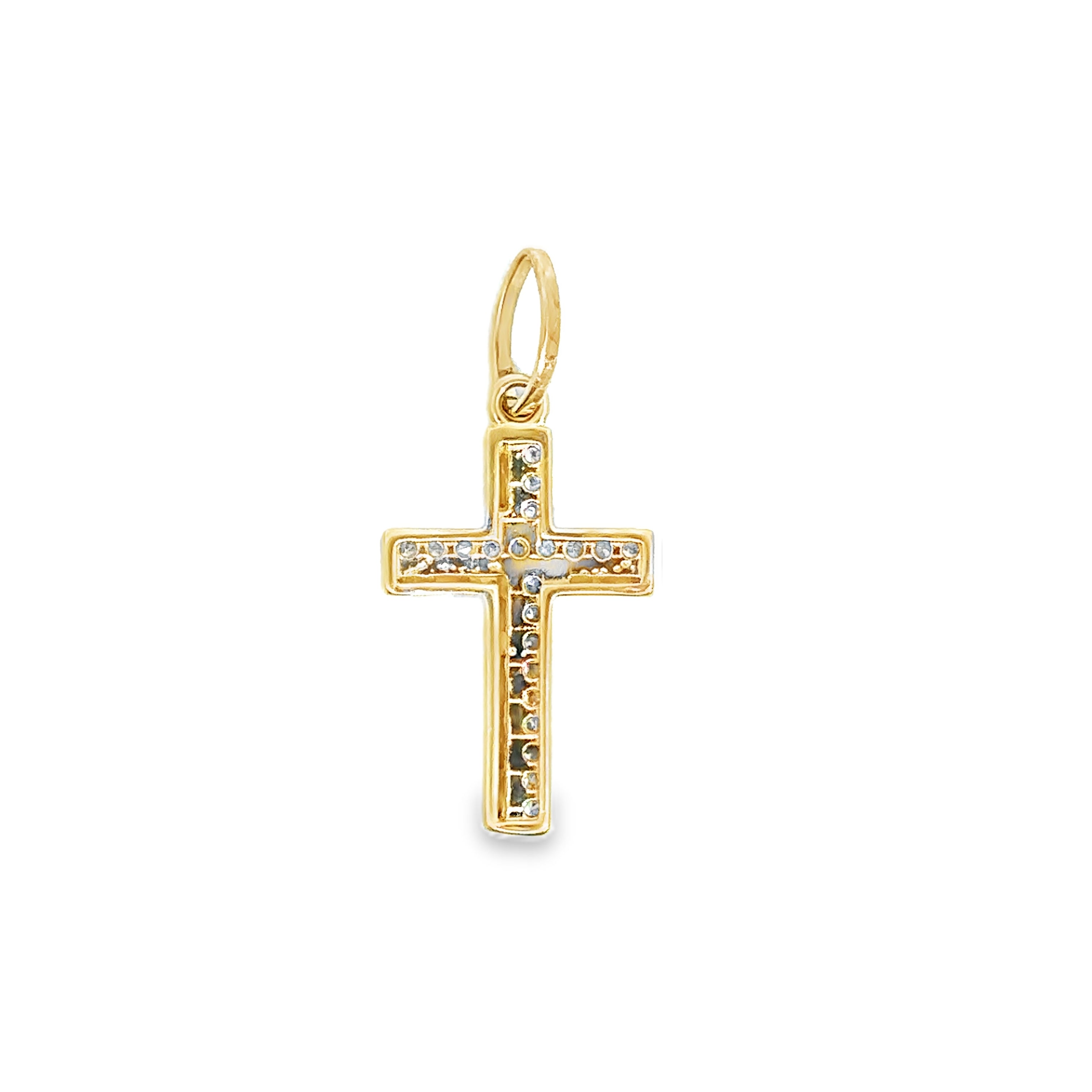 Elverra Yellow Gold Cross Pendant