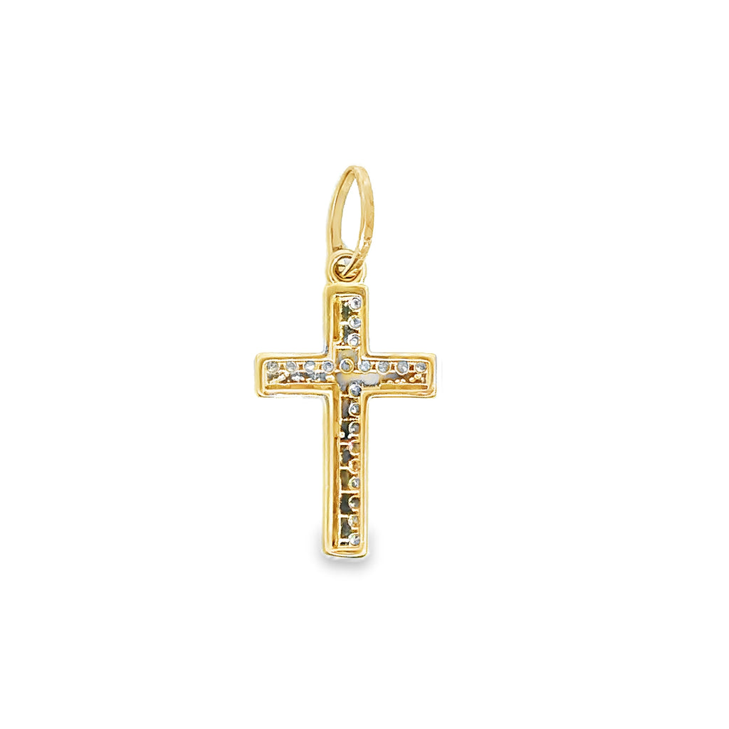Elverra Yellow Gold Cross Pendant