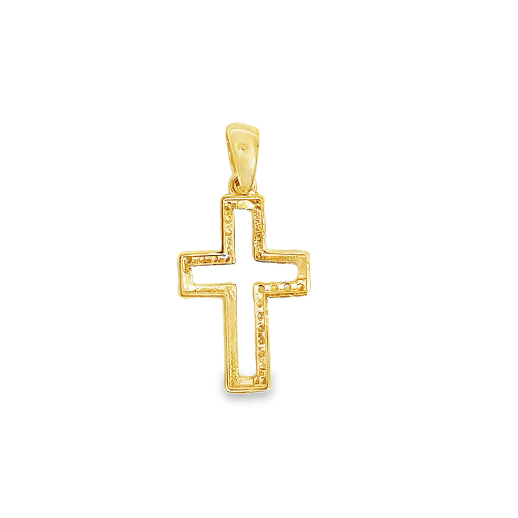 Kaelise Yellow Gold Open Cross Pendant