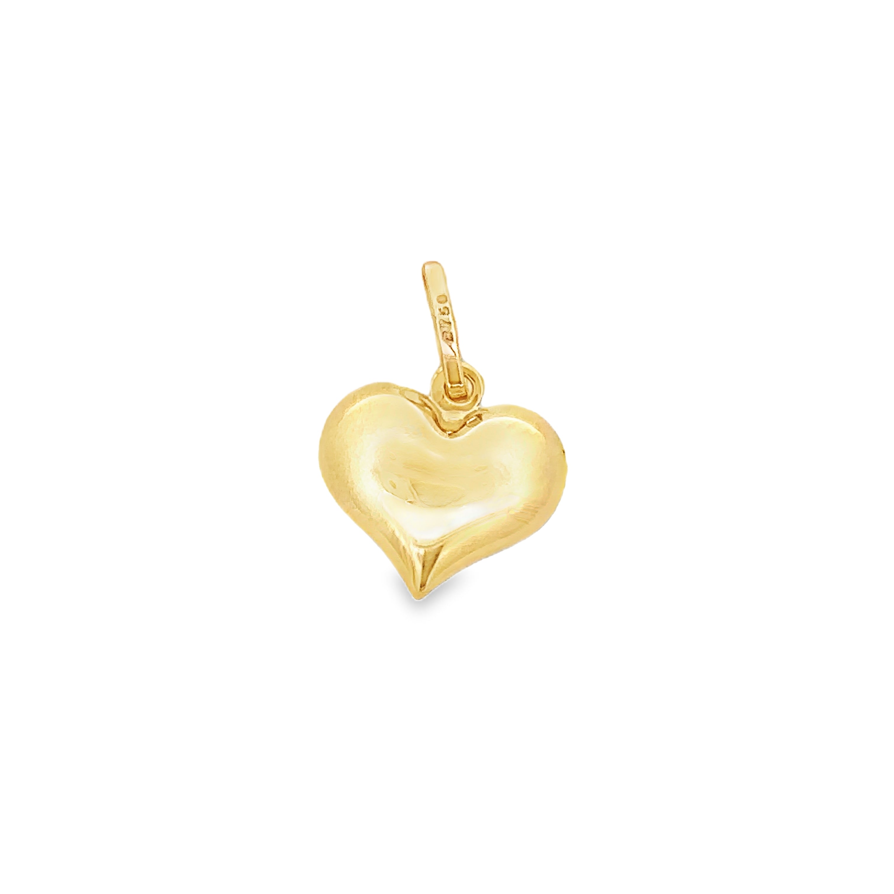 Celavine Yellow Gold Pop Heart Pendant Plain