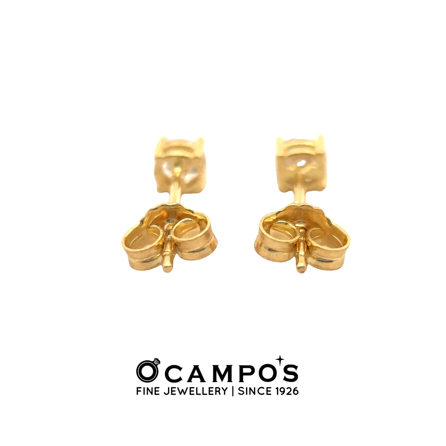 Nymphaia 18 Karat Yellow Gold Stud Earring
