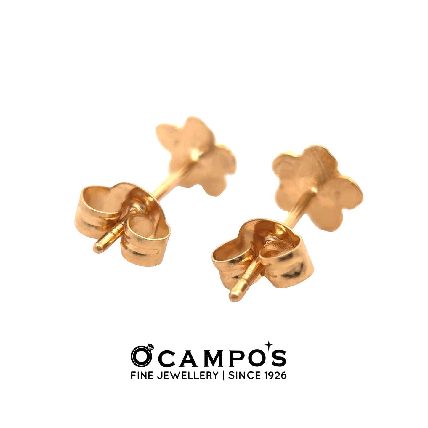 Liora 18 Karat Yellow Gold Stud Earring Flower Design